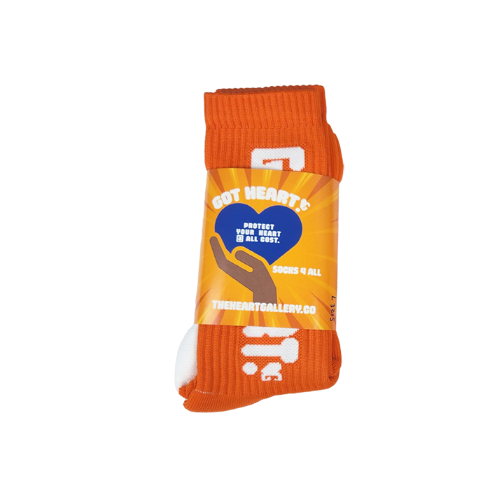 GOT HEART? Orange Socks