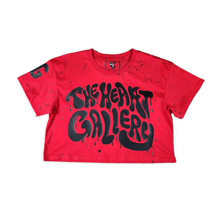 🔥🔴Fire Within Crop - Mood Drip Tee