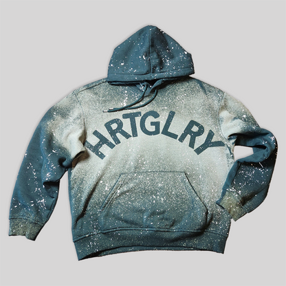 BLEACHED PAINT SPLATTER (WHITE) - HOODIE